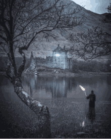 Gif animé gothique torche